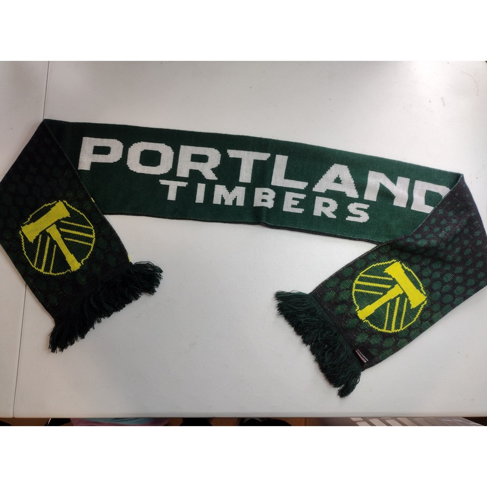 Portland Timbers MLS Soccer Scarf‎ 2018 Coca-Cola Ruffneck Green Knit Fringe